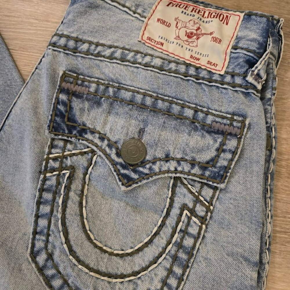 TRUE RELIGION VINNY QUAD SUPER T ULTRA BAGGY JEAN SZ 32 BNWT - Picture 7 of 9